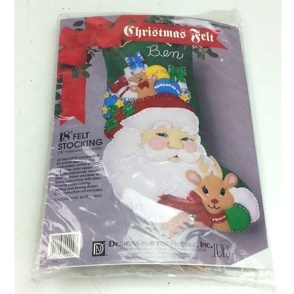 Designs For The Needle Santa Christmas Stocking‎ - Picture 1 of 4